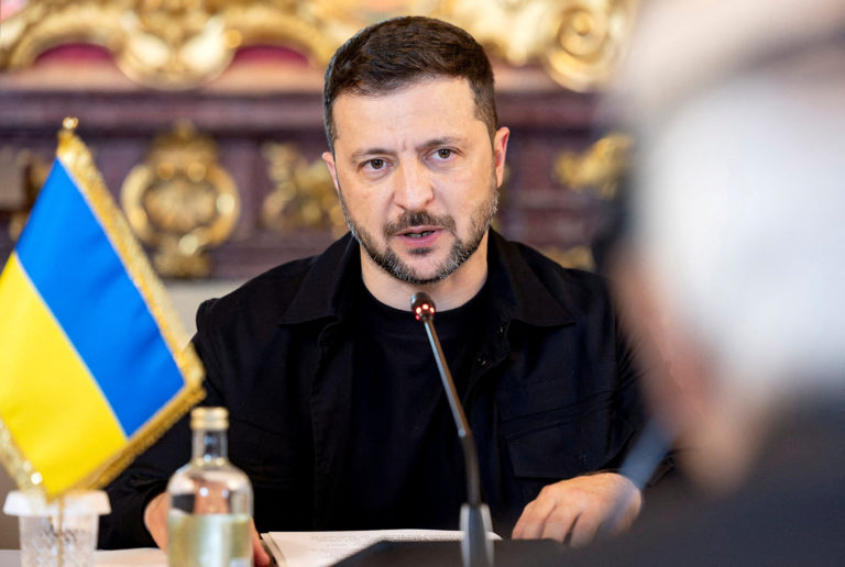 FILE PHOTO: Italian President Mattarella meets with Ukrainian President Zelenskiy at Quirinale Palace