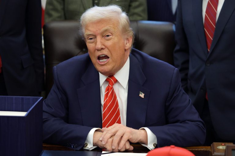 President Trump Holds Bill Signing In Oval Office
